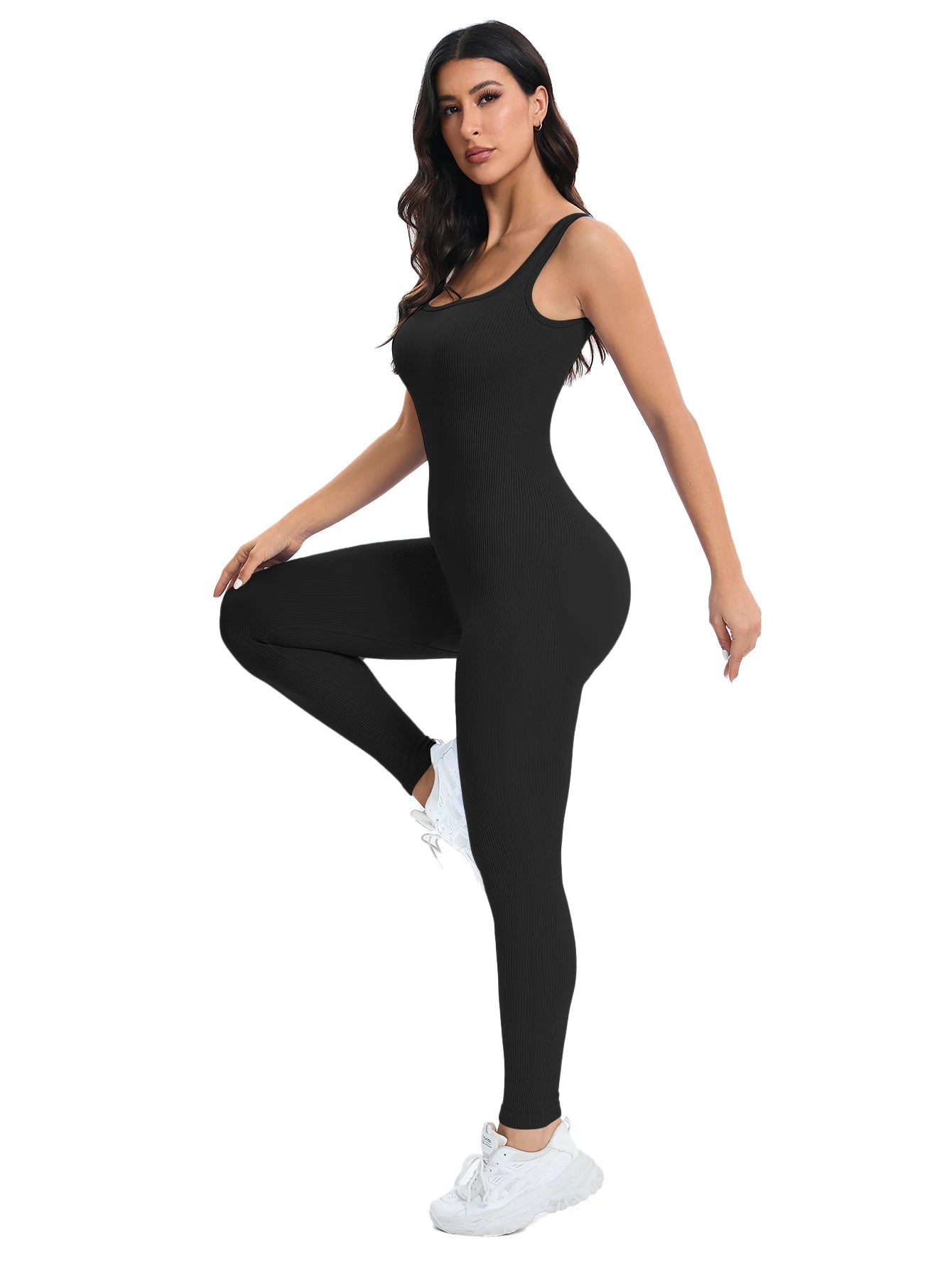 Shapellx Deep V Shapewear with Chest Support Breathable High-Waisted Tummy Control Jumpsuit